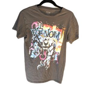 Marvel Venom Graphic T Shirt Gray Size Small